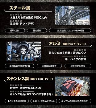 アルミ製3段棚チェッカー縞板5ミリシルバーアメリカン Amazon | アルミ縞板5本線 アルミ板 チェッカープレート A4